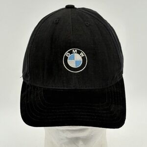 BMW Lifestyle‎ Black Baseball Cap Hat Suede Bill Luxury Car Embroidered Logo USA